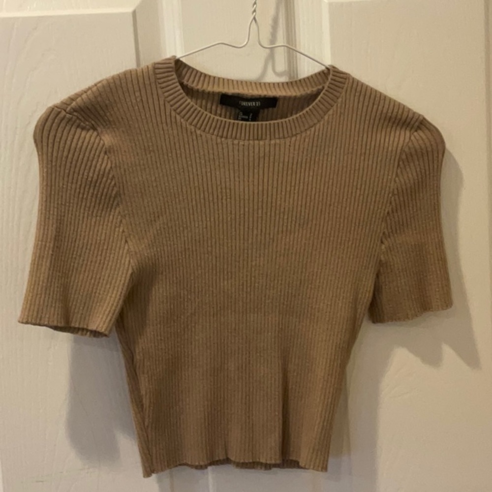 Light brown crop top